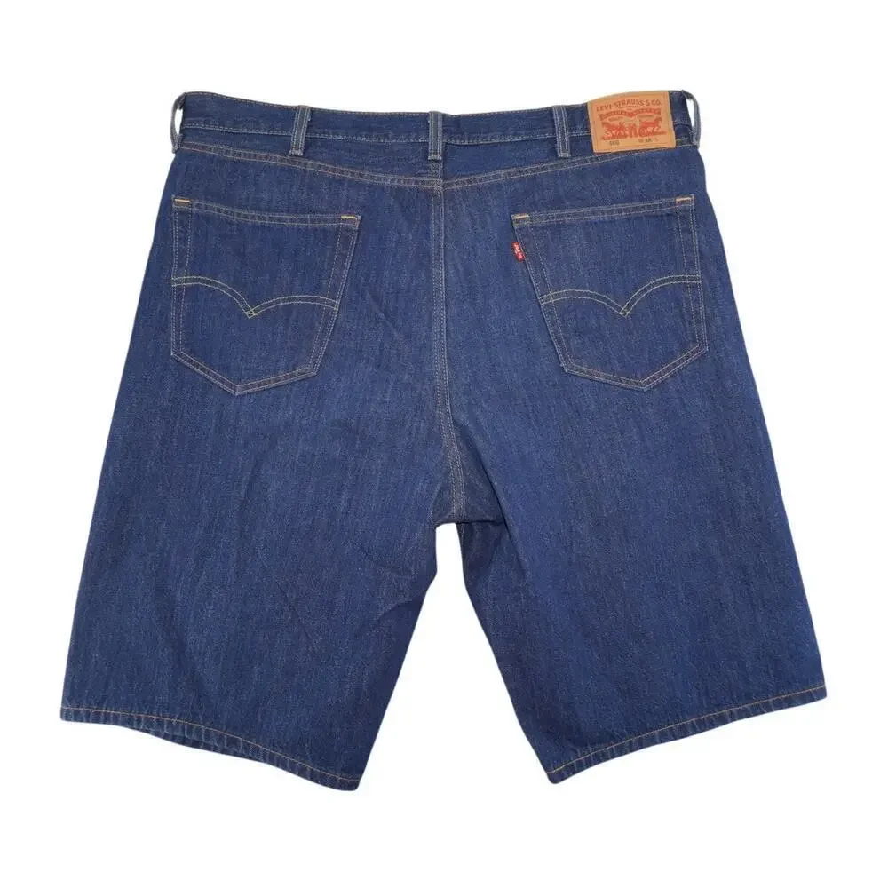 Levi's 469 Loose Straight Denim Shorts Blue Jeans W38 L12 Long Inseam